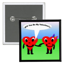 Sind Sie mein Valentinsgruß?? Button