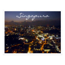 singapura Lichter Postkarten