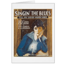Singin die BluesVintage Songbook-Abdeckung Karten