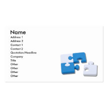 SingledPiecePuzzle101310, Name, Adresse 1, Addr… Visitenkarten Vorlagen