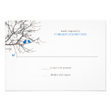 Sitzen in einer Baum-Hochzeits-Antwort Individuelle Einladungskarten