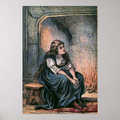 "Sitzend durch das Feuer" Vintage Illustration Plakatdrucke