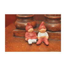 Sitzende Nisse eingewickelte Leinwand Galerie Falt Leinwand