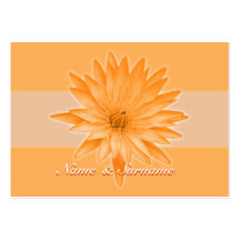 Sitzplatz-Namensschilder, Orange lilly - kundenger Visitenkartenvorlage