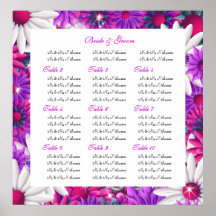 Sitzplätze entwerfen wedding rosa Blumen Plakat