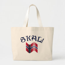 Skal! Norwegisch Leinentasche