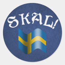 Skal! Schweden Runder Sticker