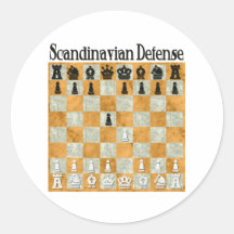 Skandinavische Verteidigung Runde Sticker