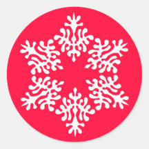 Skandinavische weißes Weihnachtsschneeflocke Aufkleber