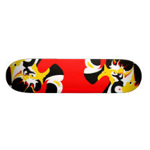 Skateboard-abstraktes rotes Feuer Skateboard Deck