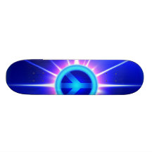 Skateboard, Friedenszeichen-Eklipse, Blau, rosa Individuelle Skateboarddecks