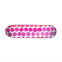 Skateboard rosa Punkte! Individuelles Deck
