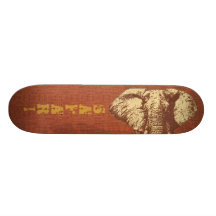 Skateboard-Safari-Elefant Bedruckte Skateboarddecks
