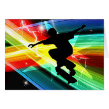 Skateboardfahrer in Criss Querblitz Karte
