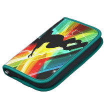 Skateboardfahrer in Criss Querblitz Mappe