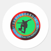 Skateboarding Entwürfe Runde Sticker
