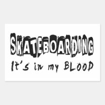 Skateboarding es ist in meinem Blut Sticker