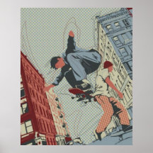 Skateboarding im Stadt-Plakat