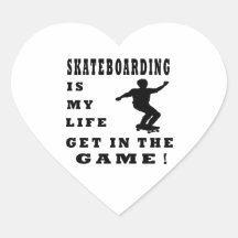 Skateboarding ist mein Leben Stickers