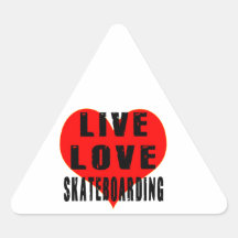 Skateboarding LiveLiebe Aufkleber