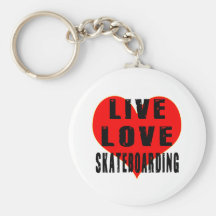 Skateboarding LiveLiebe Schlüsselanhänger