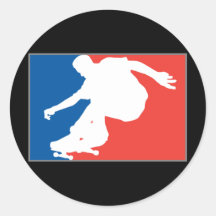 Skateboarding Runder Sticker