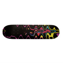 Skateboards - cool, heller Regenbogen abstrakt Bedrucktes Skateboard