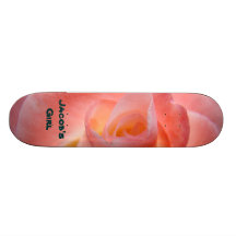 Skateboards-rosa Rose SEIN MÄDCHEN addieren seine  Personalisierte Decks