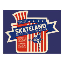 Skateland Cleveland Rollerskating Postkarte