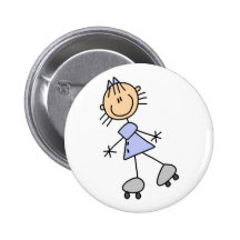 Skaten-Stock-Mädchen-Knopf Anstecknadelbuttons