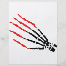 skeleton Knochenhandbloody Kratzer Flyer
