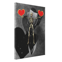 Skeleton LiebeValentine Galerie Gefaltete Leinwand