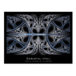 Skelettartige Hall-Fraktal-Künstler-Karte Postkarte