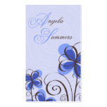 Sketch Floral Print - Blue Business Card