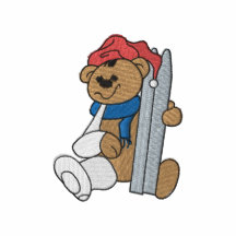 Ski-Bär Besticktes Poloshirt