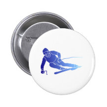 Skifahrer skier anstecknadel