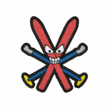 Skis und Polen Bestickte Polos