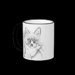 Skizze der Katzen-13, Wecker-Becher tassen