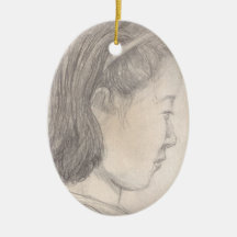 Skizze Japanermädchen Ornamente