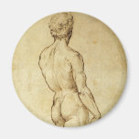 Skizze von Michelangelos David-Statue durch RAPHAE Kühlschrankmagnet