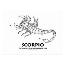 Skorpion (23. Oktober - 21. November) Postkarte
