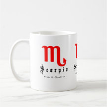Skorpion, am 23. Oktober - 21. November Kaffee Tasse