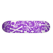 SkullDuggery lila Bedrucktes Skateboard