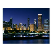 Skyline von im Stadtzentrum gelegenem Chicago nach postkarten