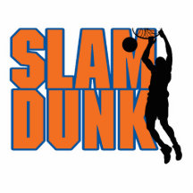 Slam Dunktextorange und -BLAU Fotofigur