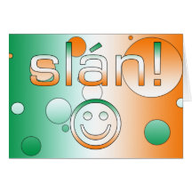 Slán! Irland-Flagge färbt Pop-Kunst Grußkarten