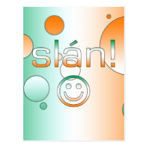Slán! Irland-Flagge färbt Pop-Kunst Postkarten