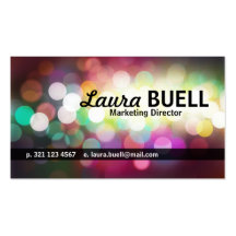 Sleek Bokeh Design Business Cards