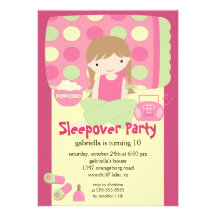 Sleepover-Geburtstags-Party Inviation Individuelle Ankündigung