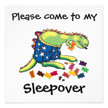 Sleepover-Party Personalisierte Einladung